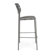 Set 4 scaune bar otel gri Clover 52x45x109 cm