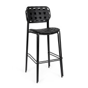 Set 4 scaune bar otel negru Clover 52x45x109 cm