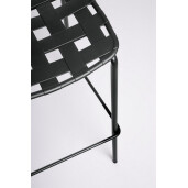Set 4 scaune bar otel negru Clover 52x45x109 cm