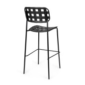 Set 4 scaune bar otel negru Clover 52x45x109 cm