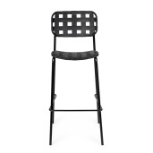 Set 4 scaune bar otel negru Clover 52x45x109 cm