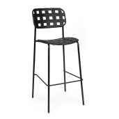 Set 4 scaune bar otel negru Clover 52x45x109 cm