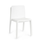 Set 4 scaune polipropilena alba Chloris 50.5x42x82 cm