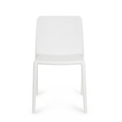 Set 4 scaune polipropilena alba Chloris 50.5x42x82 cm