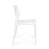 Set 4 scaune polipropilena alba Chloris 50.5x42x82 cm