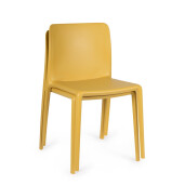 Set 4 scaune polipropilena ocru Chloris 50.5x42x82 cm
