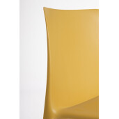 Set 4 scaune polipropilena ocru Chloris 50.5x42x82 cm