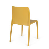 Set 4 scaune polipropilena ocru Chloris 50.5x42x82 cm