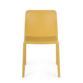 Set 4 scaune polipropilena ocru Chloris 50.5x42x82 cm