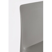 Set 4 scaune polipropilena gri Chloris 50.5x42x82 cm