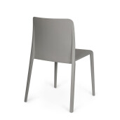 Set 4 scaune polipropilena gri Chloris 50.5x42x82 cm