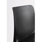 Set 4 scaune polipropilena negru Chloris 50.5x42x82 cm