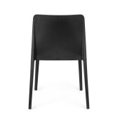 Set 4 scaune polipropilena negru Chloris 50.5x42x82 cm