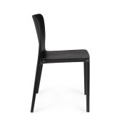 Set 4 scaune polipropilena negru Chloris 50.5x42x82 cm