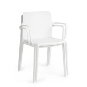 Set 4 scaune polipropilena alba Chloris 50.5x56x80 cm