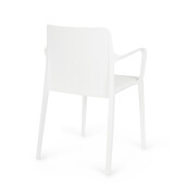 Set 4 scaune polipropilena alba Chloris 50.5x56x80 cm