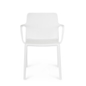 Set 4 scaune polipropilena alba Chloris 50.5x56x80 cm