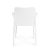 Set 4 scaune polipropilena alba Chloris 50.5x56x80 cm