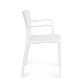 Set 4 scaune polipropilena alba Chloris 50.5x56x80 cm