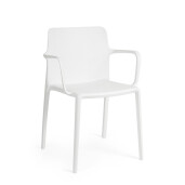 Set 4 scaune polipropilena alba Chloris 50.5x56x80 cm