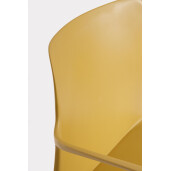 Set 4 scaune polipropilena ocru Chloris 50.5x56x80 cm