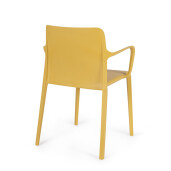 Set 4 scaune polipropilena ocru Chloris 50.5x56x80 cm