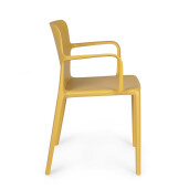 Set 4 scaune polipropilena ocru Chloris 50.5x56x80 cm