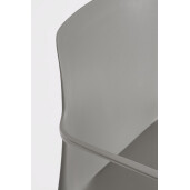 Set 4 scaune polipropilena gri Chloris 50.5x56x80 cm