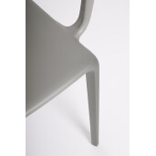 Set 4 scaune polipropilena gri Chloris 50.5x56x80 cm