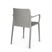 Set 4 scaune polipropilena gri Chloris 50.5x56x80 cm