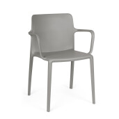Set 4 scaune polipropilena gri Chloris 50.5x56x80 cm