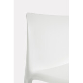 Set 4 scaune bar polipropilena alba Chloris 48x44x102 cm