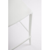 Set 4 scaune bar polipropilena alba Chloris 48x44x102 cm