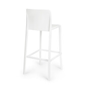 Set 4 scaune bar polipropilena alba Chloris 48x44x102 cm
