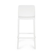 Set 4 scaune bar polipropilena alba Chloris 48x44x102 cm
