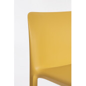 Set 4 scaune bar polipropilena ocru Chloris 48x44x102 cm