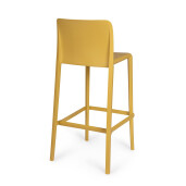 Set 4 scaune bar polipropilena ocru Chloris 48x44x102 cm