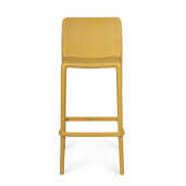 Set 4 scaune bar polipropilena ocru Chloris 48x44x102 cm