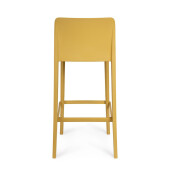 Set 4 scaune bar polipropilena ocru Chloris 48x44x102 cm