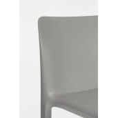 Set 4 scaune bar polipropilena gri Chloris 48x44x102 cm