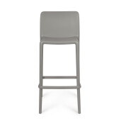 Set 4 scaune bar polipropilena gri Chloris 48x44x102 cm