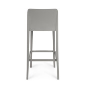 Set 4 scaune bar polipropilena gri Chloris 48x44x102 cm