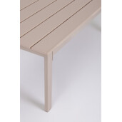 Set mobilier gradina otel textil taupe Sarita 98x48x39 cm, 60.5x65.5x76 cm, 118x65.5x76 cm