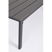 Set mobilier gradina otel textil gri charcoal Sarita 98x48x39 cm, 60.5x65.5x76 cm, 118x65.5x76 cm