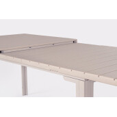 Masa extensibila gradina, terasa otel taupe Sarita 240/180x89.5x77.5/73.5h