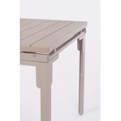 Masa extensibila gradina, terasa otel taupe Sarita 240/180x89.5x77.5/73.5h