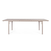 Masa extensibila gradina, terasa otel taupe Sarita 240/180x89.5x77.5/73.5h