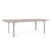 Masa extensibila gradina, terasa otel taupe Sarita 240/180x89.5x77.5/73.5h