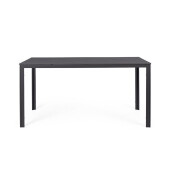 Masa gradina, terasa otel gri charcoal Sarita 156x78x74h
