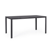 Masa gradina, terasa otel gri charcoal Sarita 156x78x74h